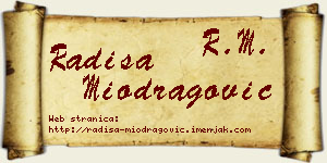 Radiša Miodragović vizit kartica